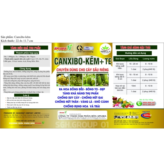 CANXI BO KẼM 250ML